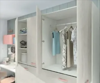 CAMA ABATIBLE CON ARMARIO SUPERIOR BSC4