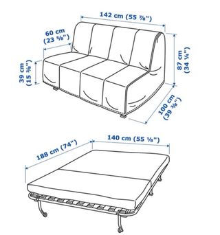Sofá Cama Doble Lycksele Ikea