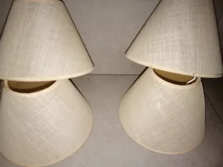 Juego de 3 Pantallas  Lamparitas  telas y mates