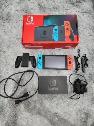 Nintendo Switch Azul y Rojo Completo