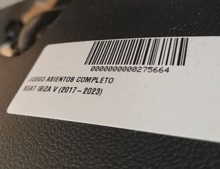 JUEGO ASIENTOS COMPLETO SEAT IBIZA V DGTA