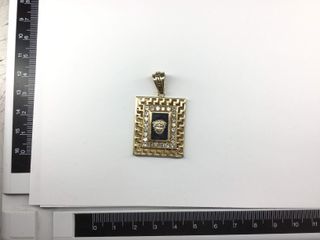 colgante oro 14k con piedra