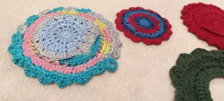 Puntillas de ganchillo hechas a mano