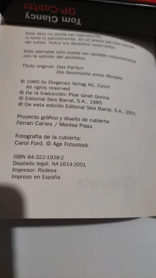 Lote El perfume , OP-Center y Nosotras que no somo