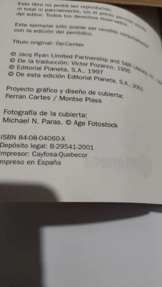 Lote El perfume , OP-Center y Nosotras que no somo