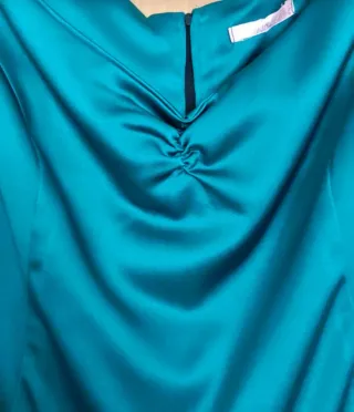 Vestido fiesta aguamarina