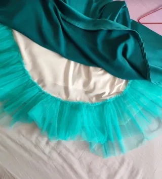 Vestido fiesta aguamarina