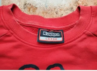 Sudadera Kappa Roja Logo Hombre