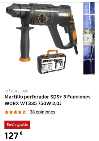 Martillo Percutor WORX WT335 750W