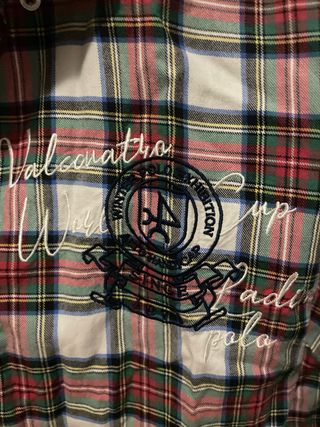 Camisa Valecuatro cuadros verde, rojo, blanco