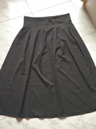 Falda Maxi Curve Negra Talla XXL