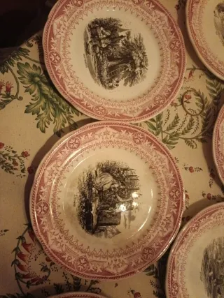 Platos Cerámica Francesa Vintage S.XX