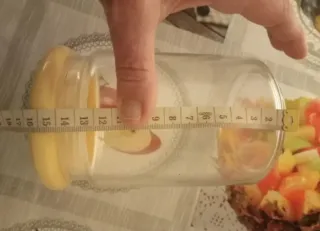 Tarro de cocina con tapa decorada