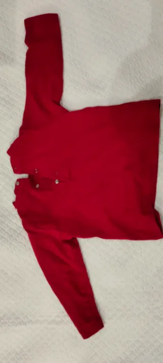 Maglietta neonato rossa con orsetto