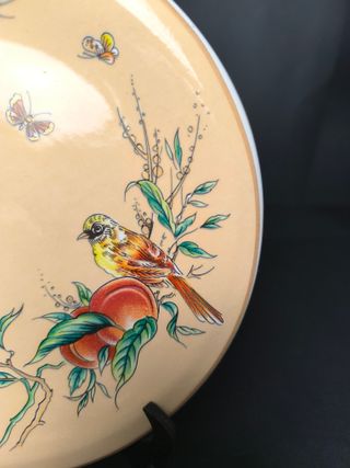 Prato Damasco Porcelana China 19cm
