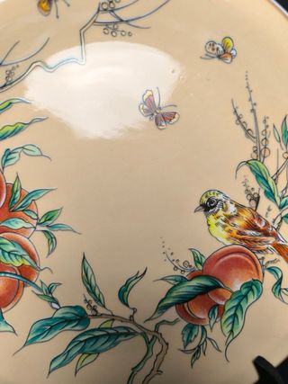 Prato Damasco Porcelana China 19cm