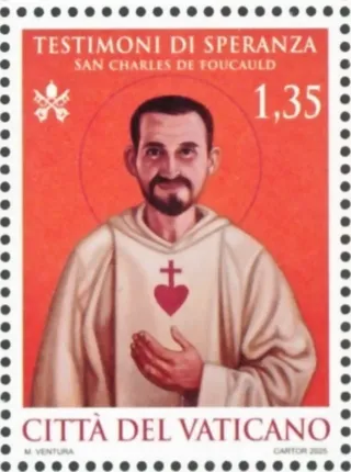 VATICANO 2025 SAN CHARLES DE FOUCAULD FILATELIA