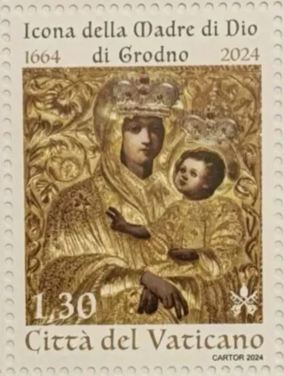 VATICANO 2024 VIRGEN DE GRODNO SELLO FILATELIA