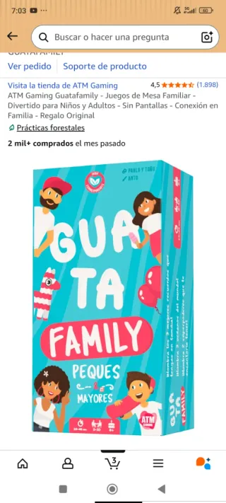 Juego de mesa familiar Guata Family