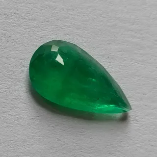 Emerald Smeraldo 3.24 ct a Goccia Certificato ALGT
