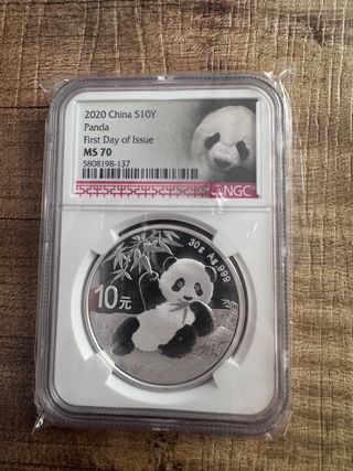 Moneda Panda China 2020 NGC MS70