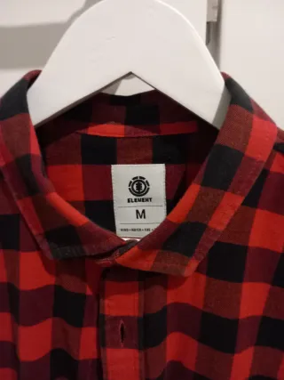 Camisa Element cuadros roja y negra Talla M