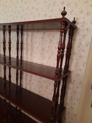 Estantería Suelo clásica 4 Baldas Color caoba