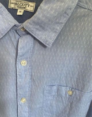 Camisa azul 100 x 100algodón