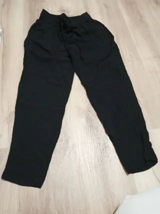 Pantalón chino Zara Woman negro
