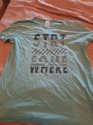 Camiseta infantil verde  Talla 14-15años