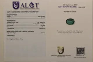 Natural Zambia Emerald Smeraldo 1.55ct Untreated