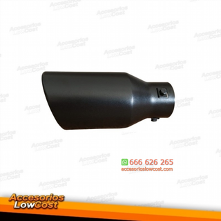 COLA DE ESCAPE REDONDA 102MM NEGRA