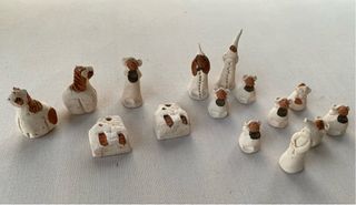 29 Piezas de barro para Belén navideño de 1980.