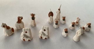 29 Piezas de barro para Belén navideño de 1980.