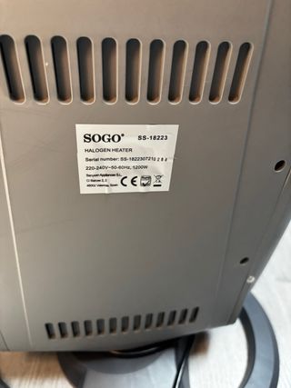 Calefactor 400W con 3 niveles