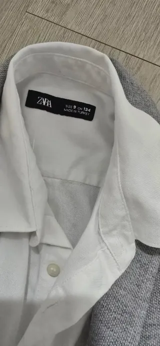 Traje Zara niño 9 años gris