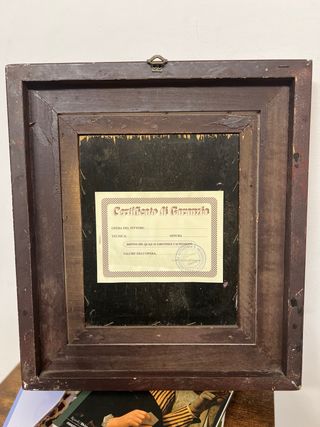 Dipinto antico donna con cornice dorata