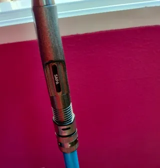 Caña de pescar telescópica azul