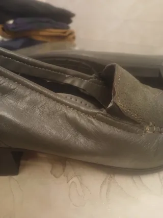 Mocassini donna vintage verdi