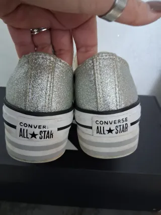 Converse donna platform argento n.36
