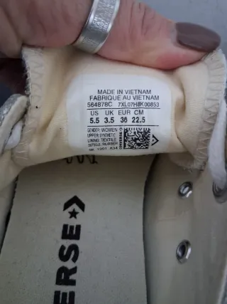 Converse donna platform argento n.36