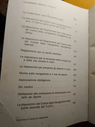 codice della navigazione marittima e aerea