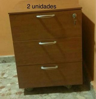 Archiviatore ufficio 3 cassetti in legno