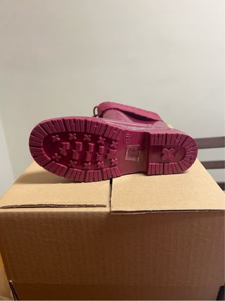 Botas de agua moradas para niña talla 34