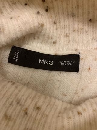 Vestido de punto Mango beige