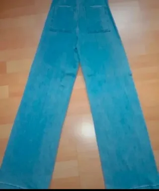 Pantalón vaquero ancho mujer
