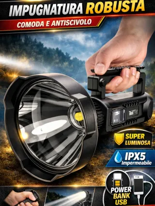 Torcia LED Potente Ricaricabile