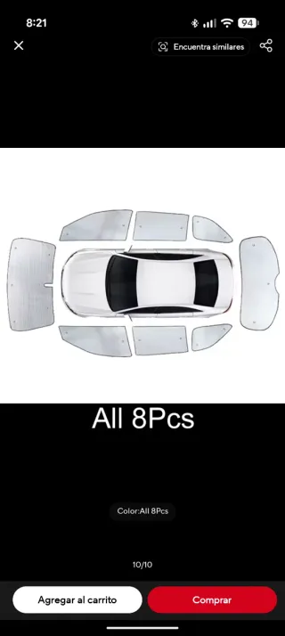 Parasoles Subaru Legacy y Outback 2003 2008 (8 Pie