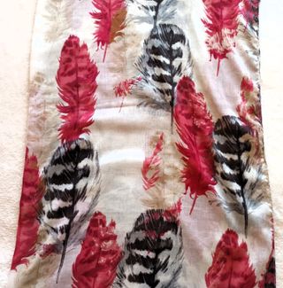 Foulard Fular Crudo y Burdeos / Rojo Scarf