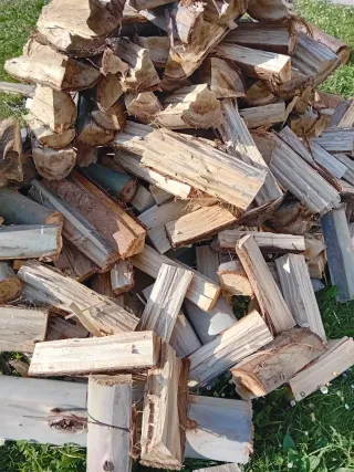 Leña seca para chimenea o barbacoa